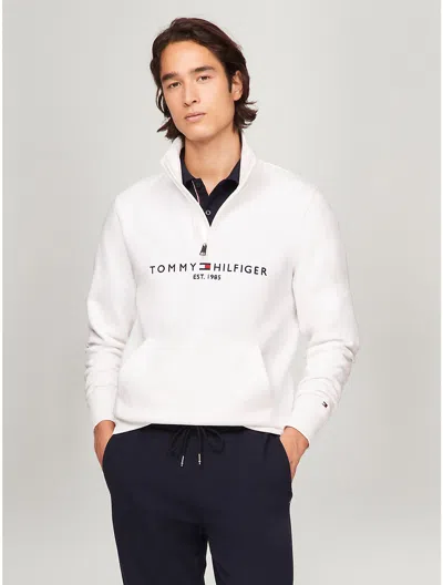 Tommy Hilfiger Tommy Logo Quarter In Fresh White