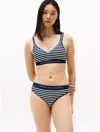 Tommy Hilfiger Tommy Logo Star Print Thong In Breton Small Dark Night Navy