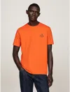 Tommy Hilfiger Men's Short Sleeve Crewneck Stacked Logo T-shirt In Bonfire Orange