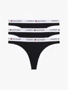 Tommy Hilfiger Tommy Logo Thong 3 In Black