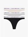 Tommy Hilfiger Tommy Logo Thong 3 In Multi