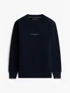 Tommy Hilfiger Tommy Logo Tipped Sweatshirt In Blue
