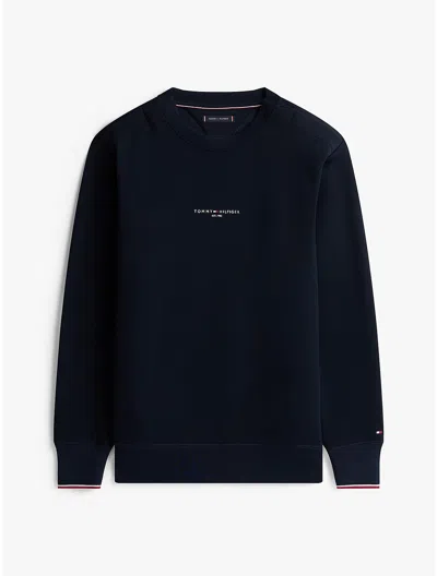 Tommy Hilfiger Tommy Logo Tipped Sweatshirt In Blue
