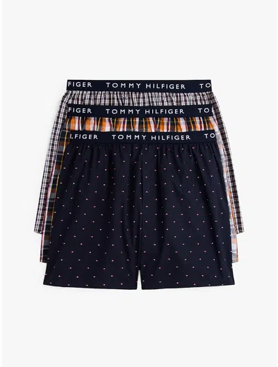 Tommy Hilfiger Tommy Logo Woven Boxer 3 In Blue