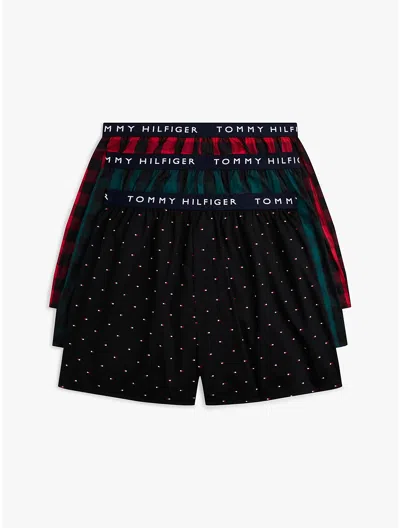 Tommy Hilfiger Tommy Logo Woven Boxer 3 In Green