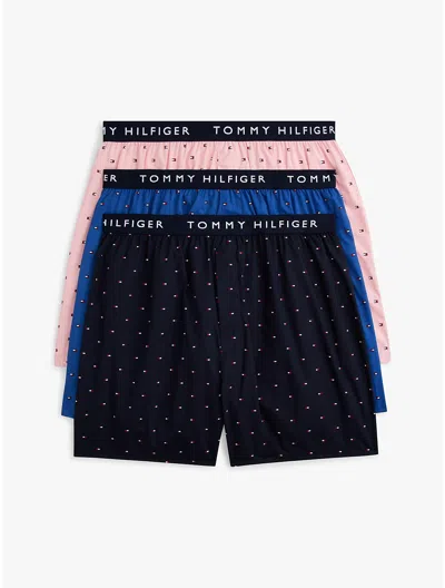 Tommy Hilfiger Tommy Logo Woven Boxer 3 In Pink