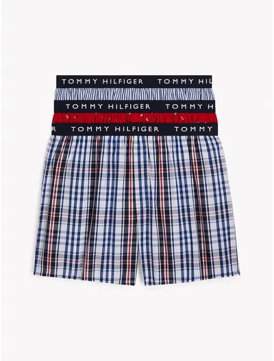 Tommy Hilfiger Tommy Logo Woven Boxer 3 In Rouge