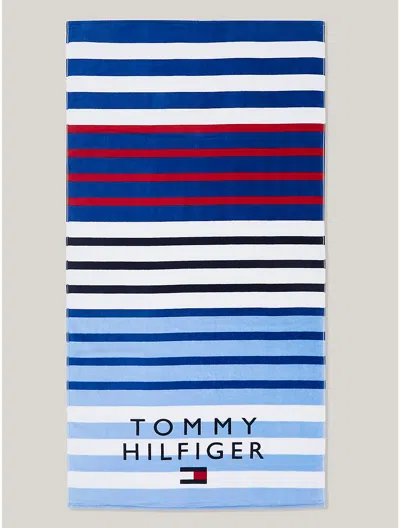 Tommy Hilfiger Tommy Mixed Stripe Beach Towel In Blue