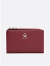 Tommy Hilfiger Tommy Monogram Slim Wallet In Raspberry Truffle