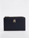 Tommy Hilfiger Tommy Monogram Slim Wallet In Space Blue
