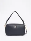 Tommy Hilfiger Tommy Monogram Stripe Stitch Crossbody In Space Blue