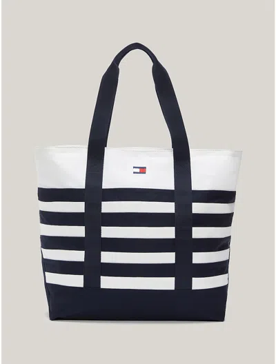Tommy Hilfiger Tommy Nautical Stripe Tote Bag In Black