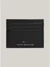 Tommy Hilfiger Tommy Premium Leather Card Holder In Black