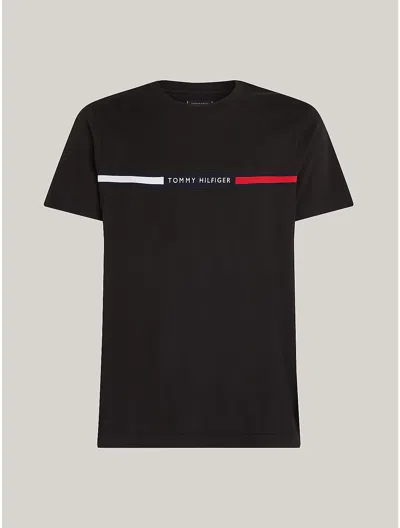 Tommy Hilfiger Tommy Ribbed Inset Logo T In Black