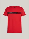 Tommy Hilfiger Tommy Ribbed Inset Logo T In Primary Red