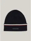 Tommy Hilfiger Love Solid Stripe Beanie Navy In Space Blue
