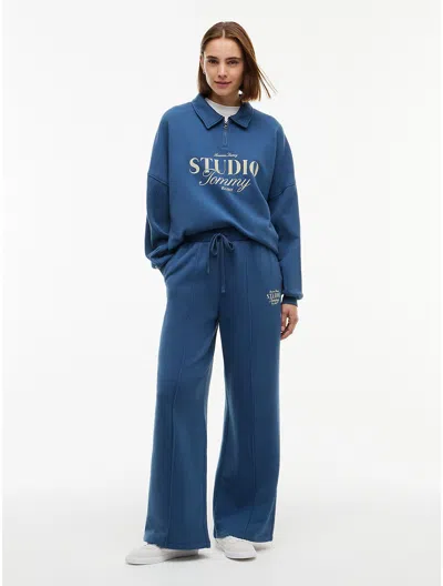 Tommy Hilfiger Tommy Studio Logo Sweatpant In Aegean Sea
