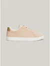 Tommy Hilfiger Tommy Suede Court Sneaker In Pink Bloom