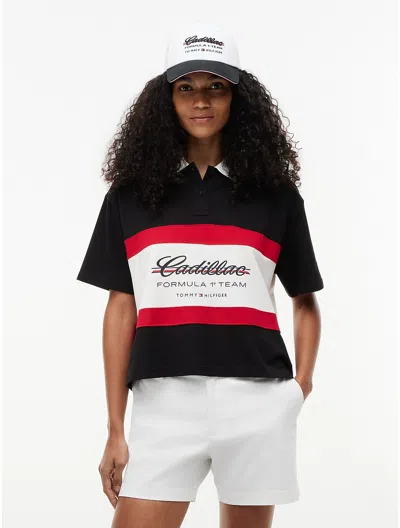 Tommy Hilfiger Tommy X Cadillac F1 Team Boxy Polo In Black