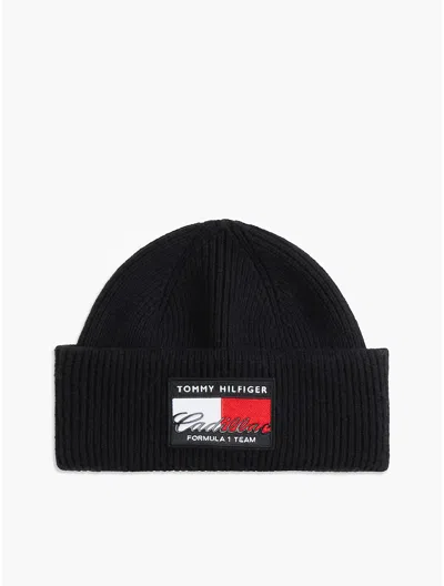Tommy Hilfiger Tommy X Cadillac F1 Team Logo Beanie In Black