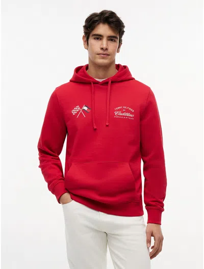 Tommy Hilfiger Tommy X Cadillac F1 Team Speed Hoodie In Red