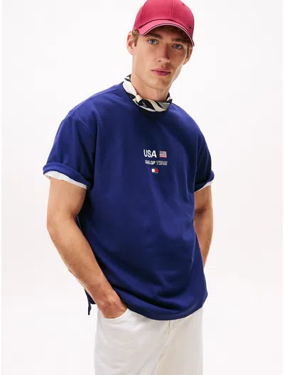 Tommy Hilfiger Tommy X Us Sailgp Team Tech T In Blue
