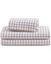 Tommy Hilfiger Tompkins Windowpane Cotton Flannel Sheet Set In Multi