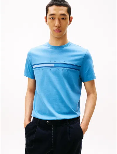 Tommy Hilfiger Tonal Flag Logo T In Blue