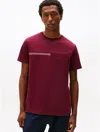 Tommy Hilfiger Tonal Flag Logo T In Burgundy