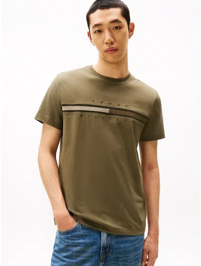 Tommy Hilfiger Tonal Flag Logo T In Green