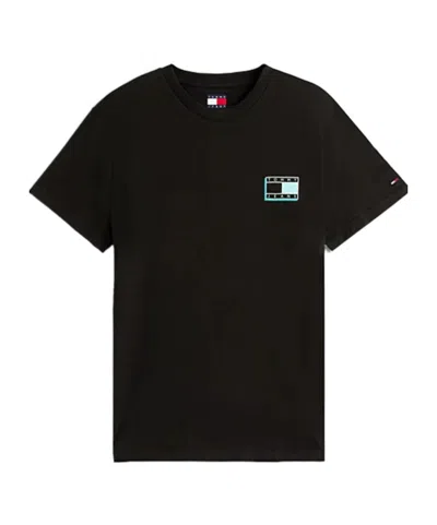 Tommy Hilfiger Tonal Logo Slim T-shirt In Black