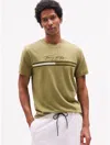 Tommy Hilfiger Tonal Signature Flag Logo T In Uniform Olive