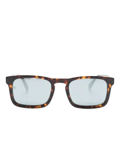 Tommy Hilfiger Tortoiseshell Rectangle-frame Sunglasses In Brown