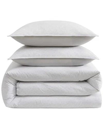 Tommy Hilfiger Trellis Flag Cotton Comforter Set In Gray