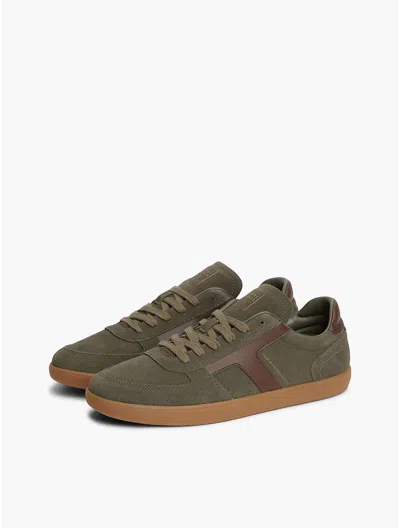 Tommy Hilfiger Tribeca Suede Skater Sneaker In Green