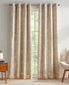 Tommy Hilfiger Tropical Floral Grommet Room Darkening 2-piece Curtain Panel, 50" X 108" In Sahara Sun