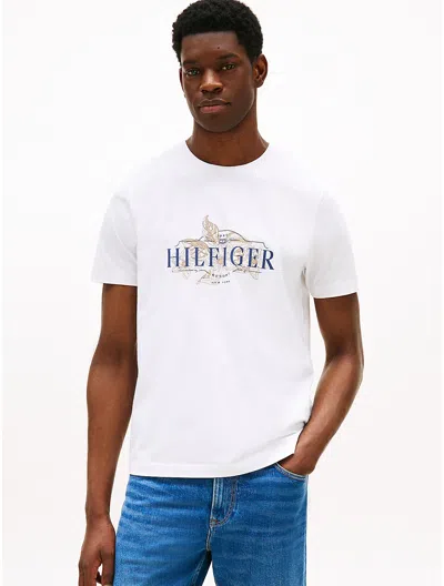 Tommy Hilfiger Tropical Floral Logo T In White