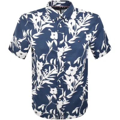 Tommy Hilfiger Tropical Print Shirt Navy