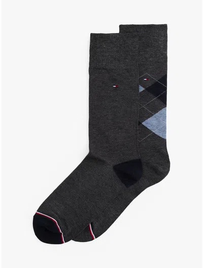 Tommy Hilfiger Trouser Sock 2pk In Dark Grey Heather