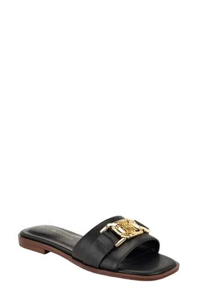 Tommy Hilfiger Trulei Slide Sandal In Black
