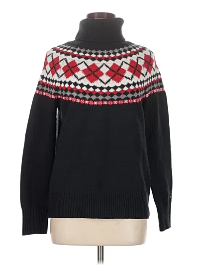 Pre-owned Tommy Hilfiger Turtleneck Sweater In Black