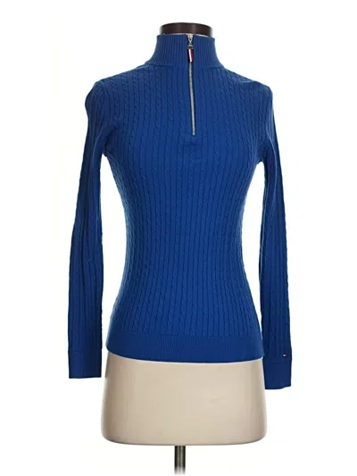 Pre-owned Tommy Hilfiger Turtleneck Sweater In Blue