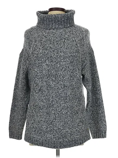 Pre-owned Tommy Hilfiger Turtleneck Sweater In Gray