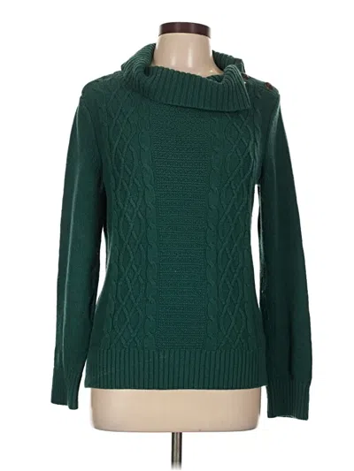 Pre-owned Tommy Hilfiger Turtleneck Sweater In Green