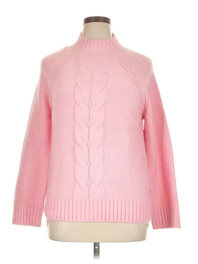 Pre-owned Tommy Hilfiger Turtleneck Sweater In Pink
