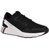 Tommy Hilfiger Twarosa Womens Two Tone Manmade Slip-on Sneakers In Black,white