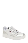 Tommy Hilfiger Women's Twigye Casual Lace Up Sneakers In White/argento