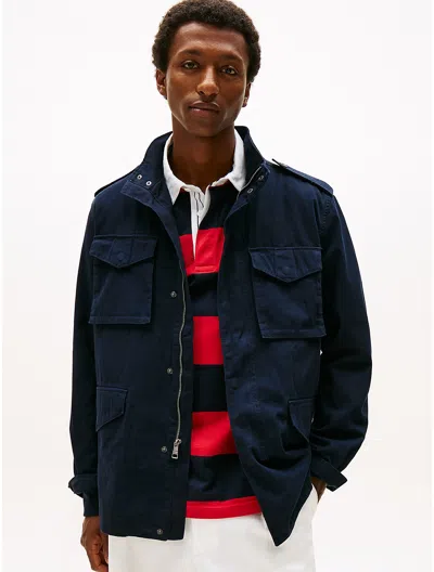 Tommy Hilfiger Twill Field Jacket In Blue
