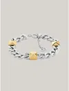 Tommy Hilfiger Two-tone Studded Chain Bracelet In Multi