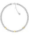 Tommy Hilfiger Two-tone Stainless Steel Necklace, 16" + 2" Extender In Two Tone